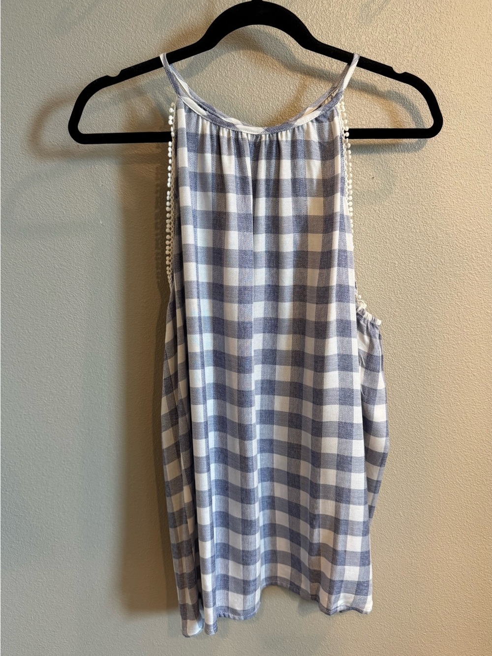 Maurices Blue and White Gingham Tank Top
